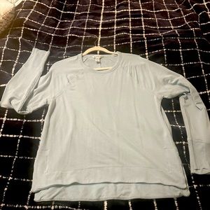 Athleta Blue Long Sleeve Tee